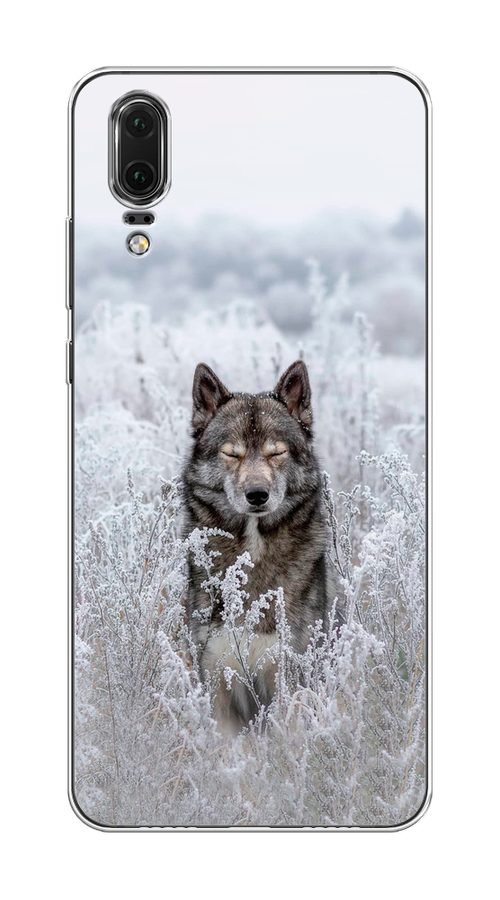 

Чехол Awog на Huawei P20 "Волк в поле", Белый;черный, 64350-1
