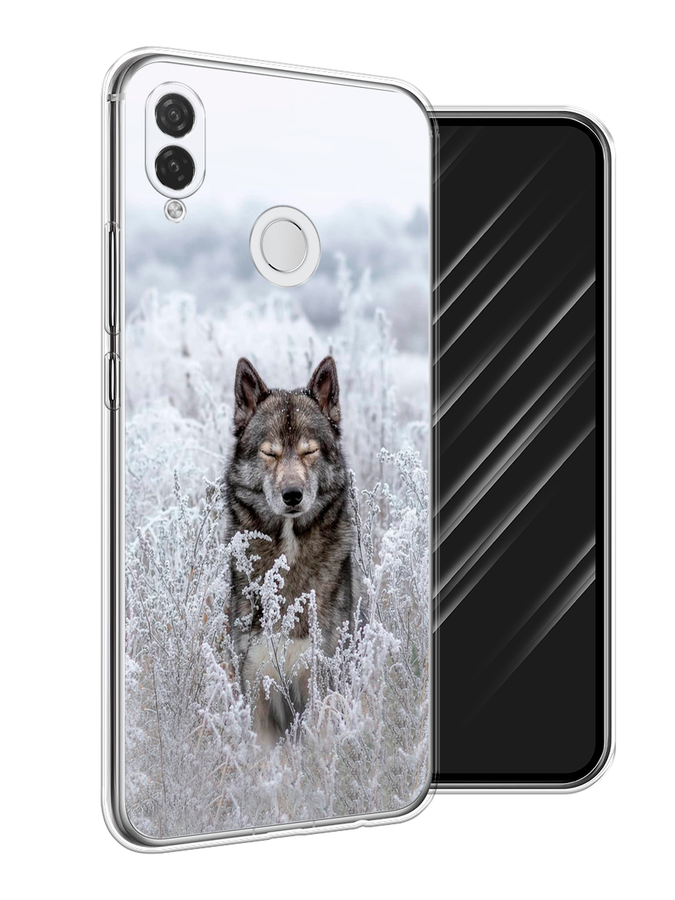 

Чехол Awog на Huawei P Smart Plus "Волк в поле", Белый;черный, 68250-1