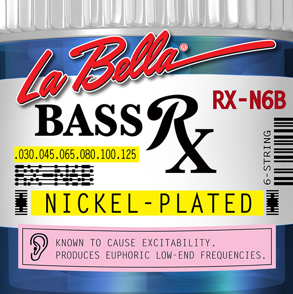 

RX – Nickel Комплект струн для 6-струнной бас-гитары, никелированные, 30-125, La Bella RX-