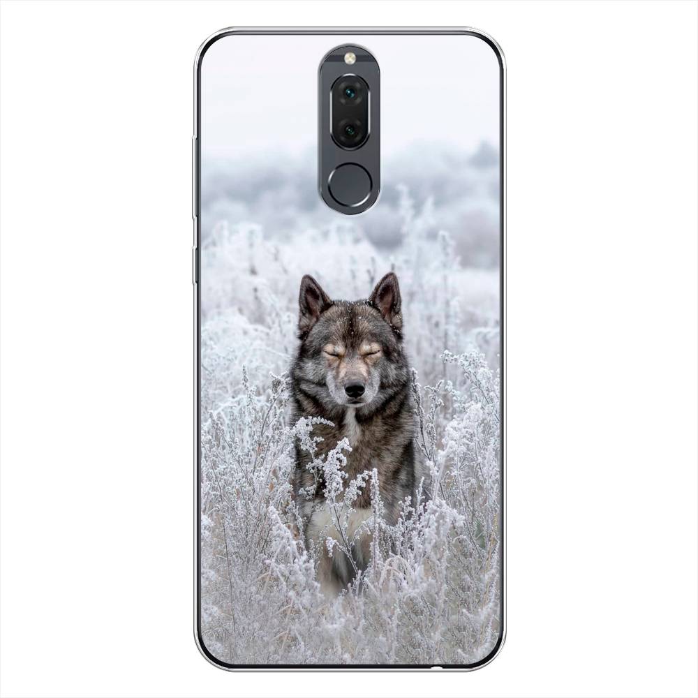 

Чехол Awog на Huawei Nova 2i "Волк в поле", Белый;черный, 64150-1