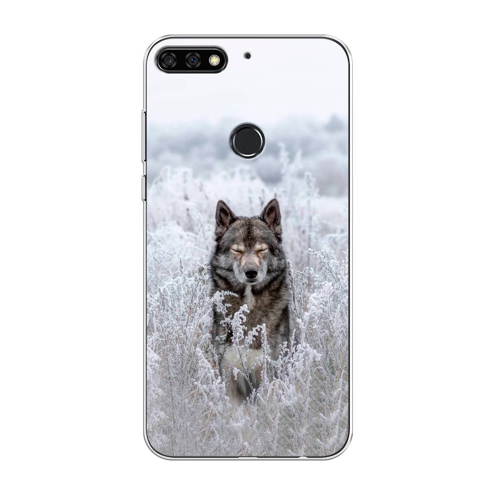 

Чехол Awog на Huawei Nova 2 Lite "Волк в поле", Белый;черный, 64650-1