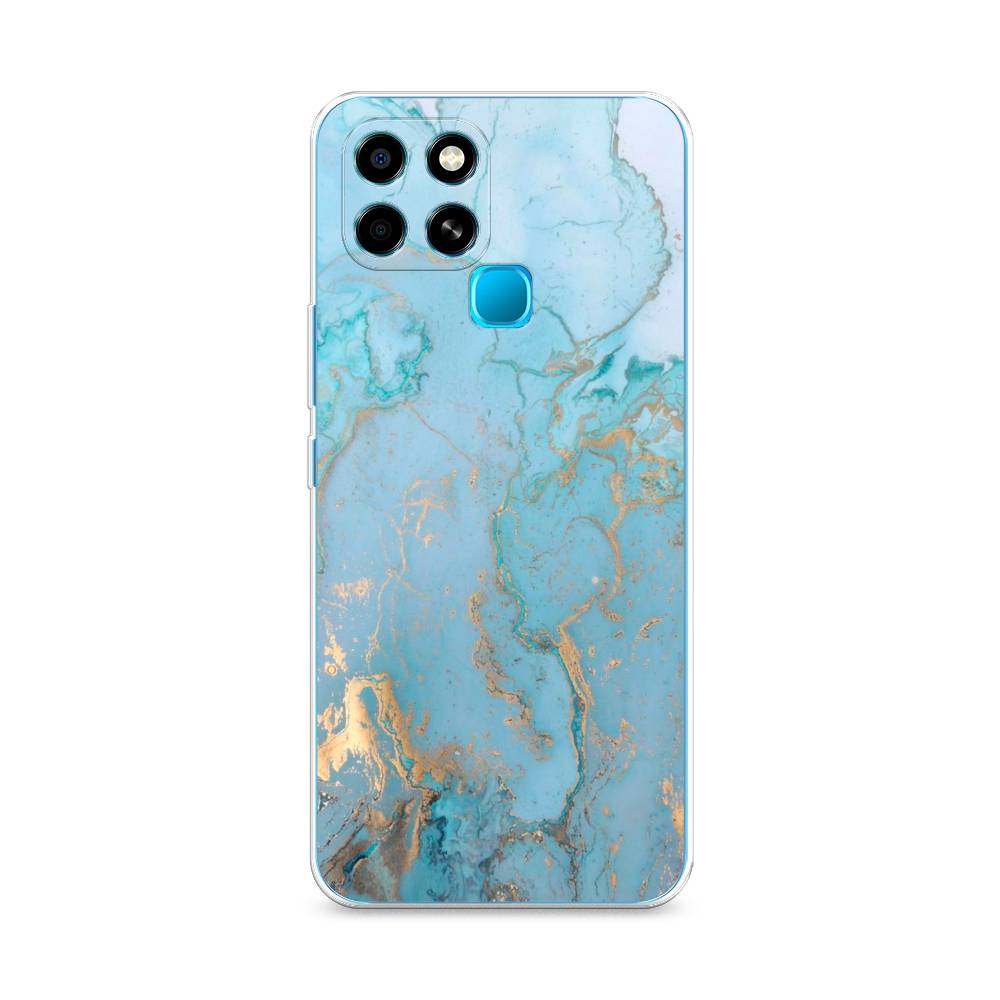 

Чехол Awog на Infinix Smart 6 "Голубой мрамор рисунок", Разноцветный, 3101050-3