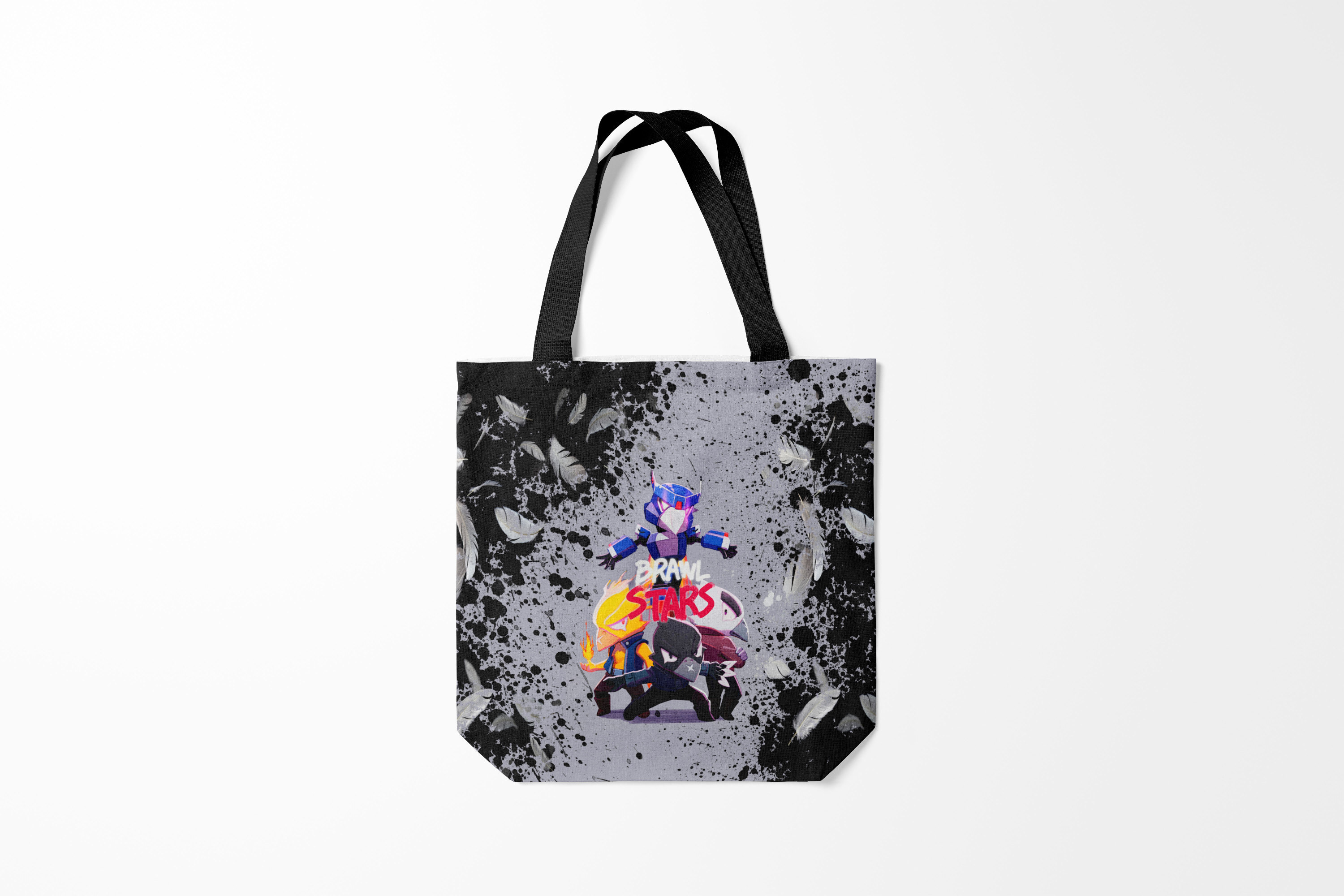 

Сумка шoппер унисекс Burnettie Brawl Stars CROW, серый; черный, Brawl Stars CROW