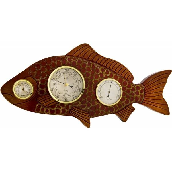 Барометр Рыба с термометром и гигрометром