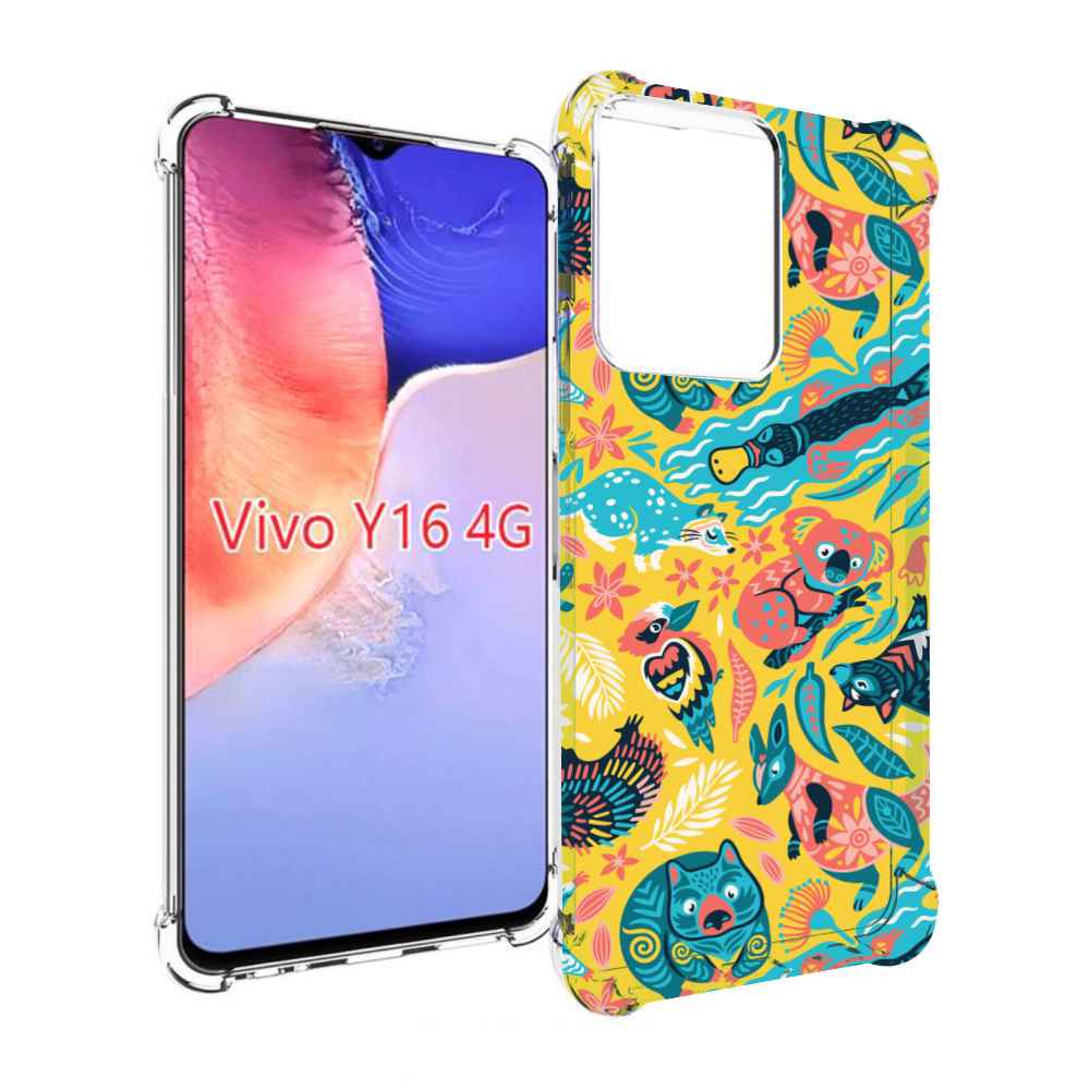 

Чехол MyPads seamless-pattern для Vivo Y16 4G/ Vivo Y02S, Прозрачный, Tocco