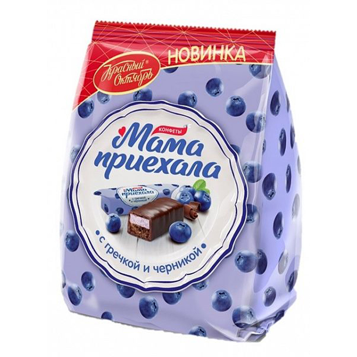 

Конфеты Красный Октябрь Мама приехала гречка-черника 500 г