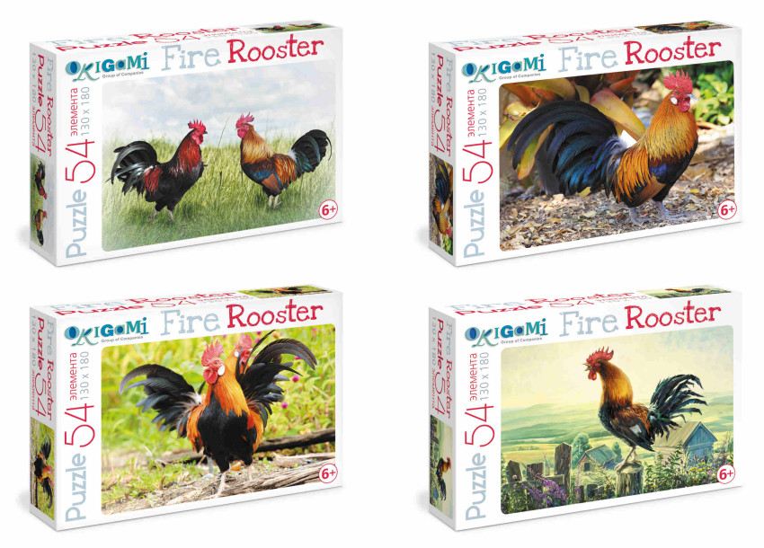 

Пазл FireRooster Origami Петухи 54 элемента 02630