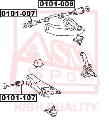 

Сайлентблок ASVA 0101007