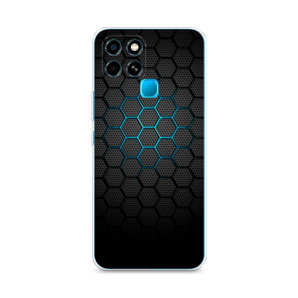 

Чехол Awog на Infinix Smart 6 "Бирюзовые соты", Разноцветный, 3101050-3