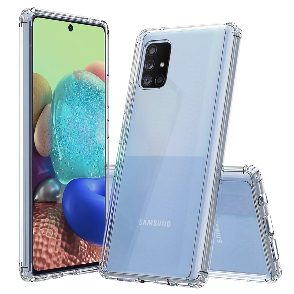 

Чехол накладка бампер силикон + пластик / Samsung A11 / прозрачный, case_tpups_23