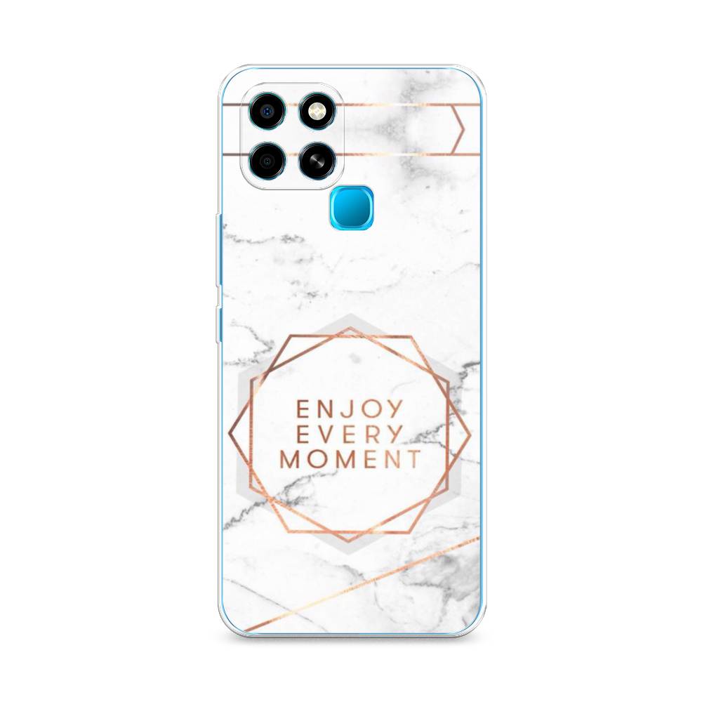 

Чехол Awog на Infinix Smart 6 "Enjoy every moment мрамор", Разноцветный, 3101050-7