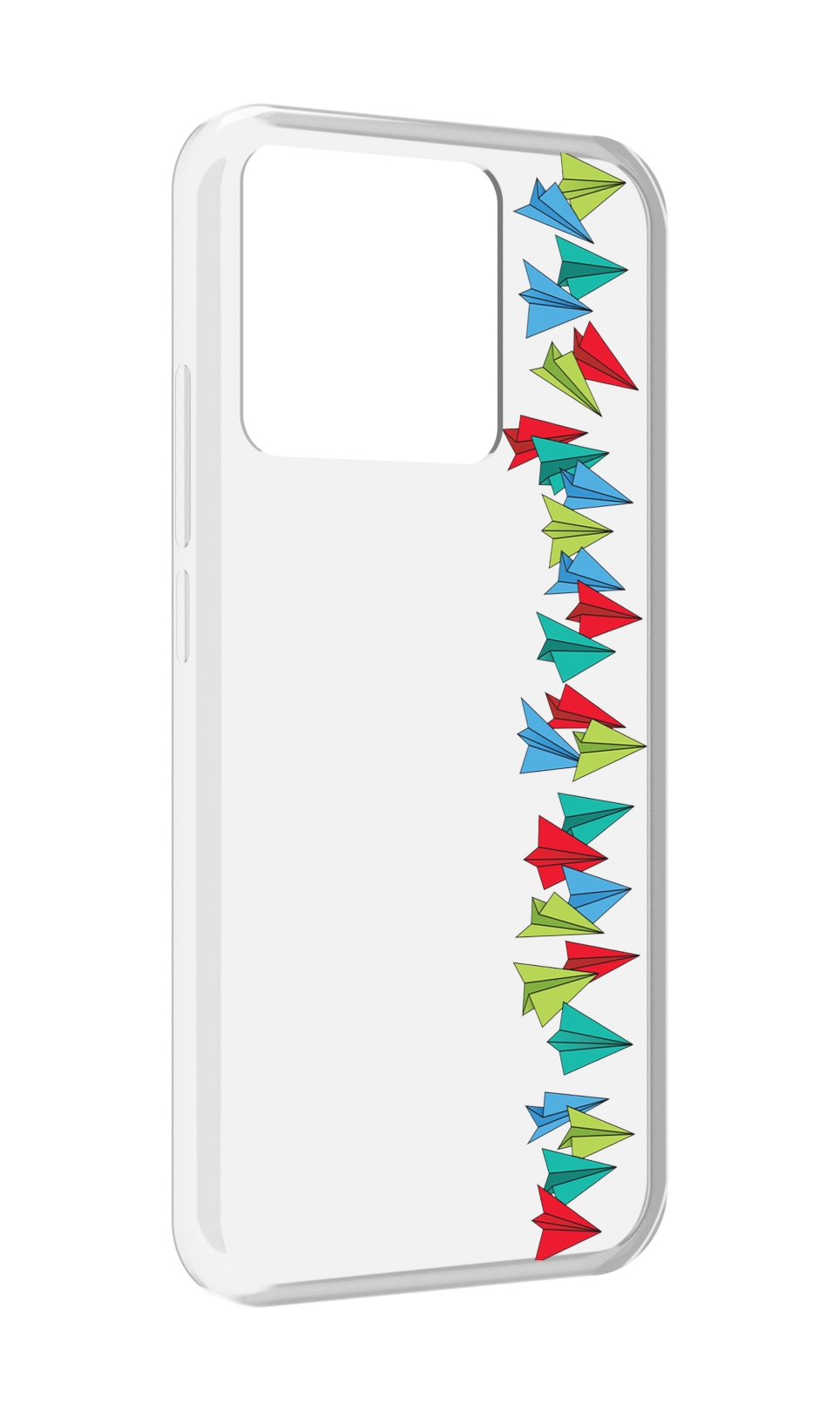 

Чехол MyPads Tocco для Xiaomi Redmi 10A самолетики из листочков, Прозрачный, Tocco