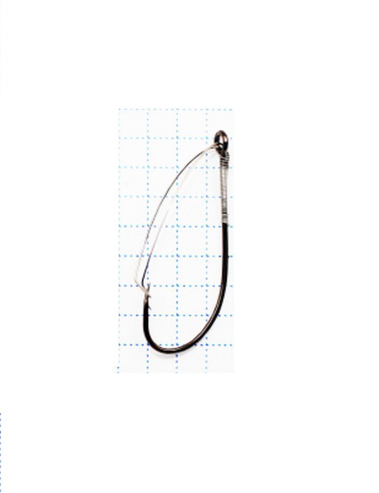 

Крючок Koi Weedless Single Hook № 1 , BN, незацепляйка (10 шт.) KH5241-1BN, Черный