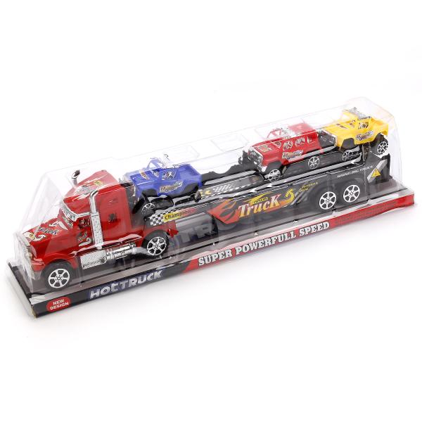 

Инерционный автовоз Shenzhen Toys Hot Truck с 3 машинками