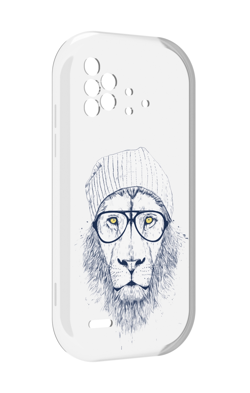 

Чехол MyPads хиппи лев для UMIDIGI Bison X10 / X10 Pro, Прозрачный, Tocco