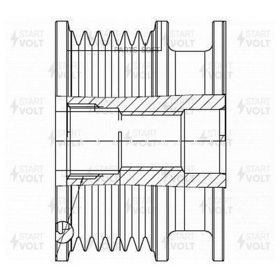 

Шкив С Обгонной Муфтой Генератора Sgp 1006 Nsii0022456853 STARTVOLT арт. SGP1006