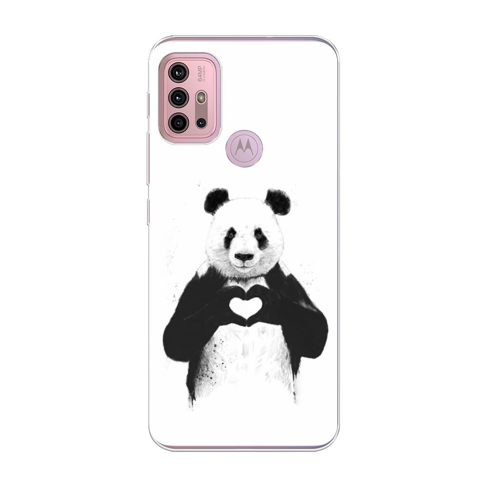 

Чехол Awog на Lenovo K13 Note/Motorola Moto G10/G20/G30 "Панда love", Разноцветный, 242350-10