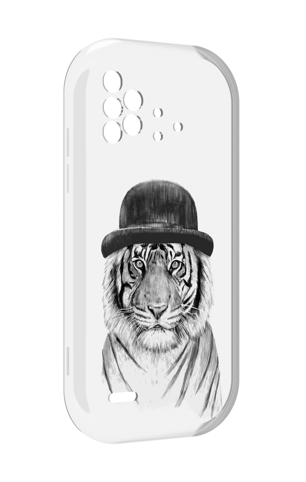 

Чехол MyPads тигр британец для UMIDIGI Bison X10 / X10 Pro, Прозрачный, Tocco