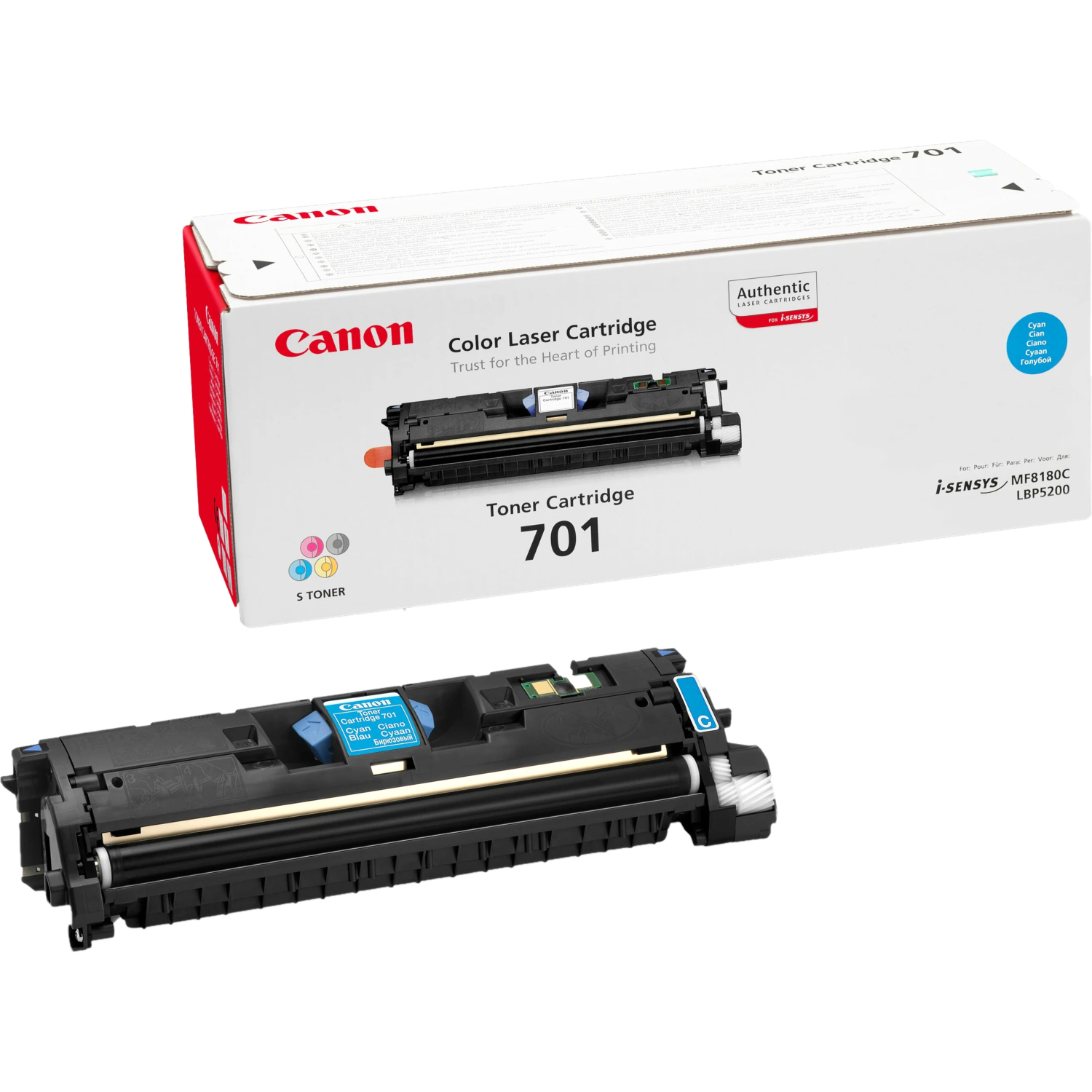 

Картридж для лазерного принтера Canon 701 (9286A003) голубой, оригинальный, 701