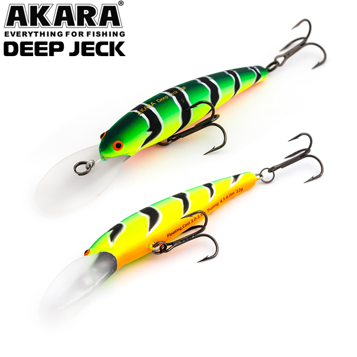 

Воблер Akara Deep Jeck 90F 12 гр 3/7 oz 3,5 in A107, Разноцветный, Deep Jeck