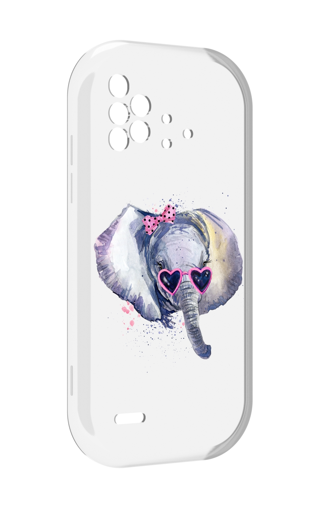 

Чехол MyPads слоник в очках для UMIDIGI Bison X10 / X10 Pro, Прозрачный, Tocco