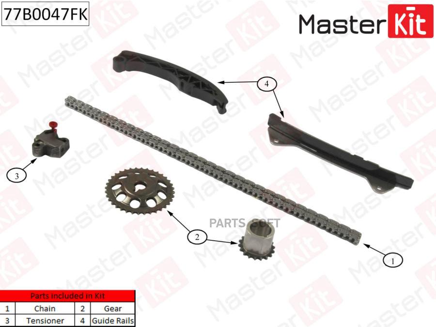 

Комплект Цепи Грм Masterkit 77b0047fk MasterKit арт. 77B0047FK