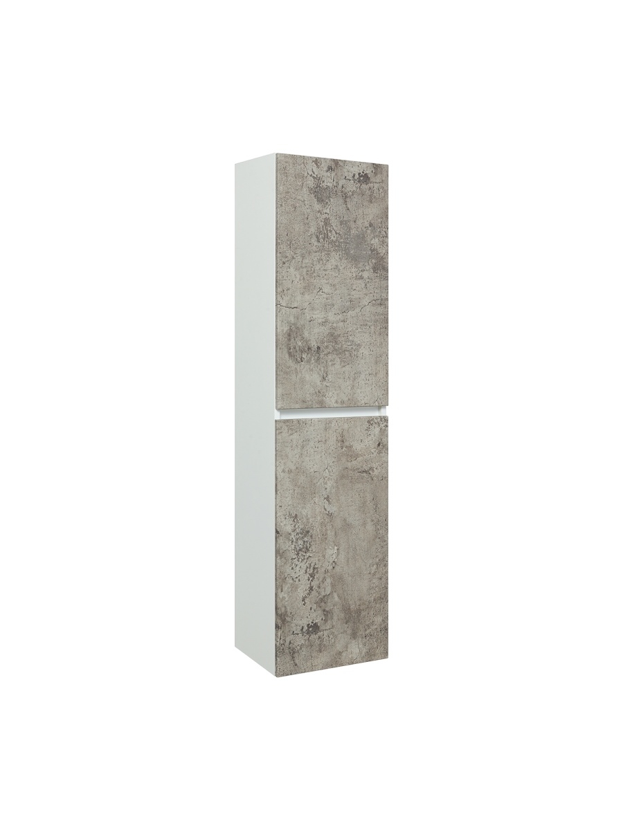 Шкаф-колонна RUNO Манхэттен 35, универсальный, серый бетон, подвесной