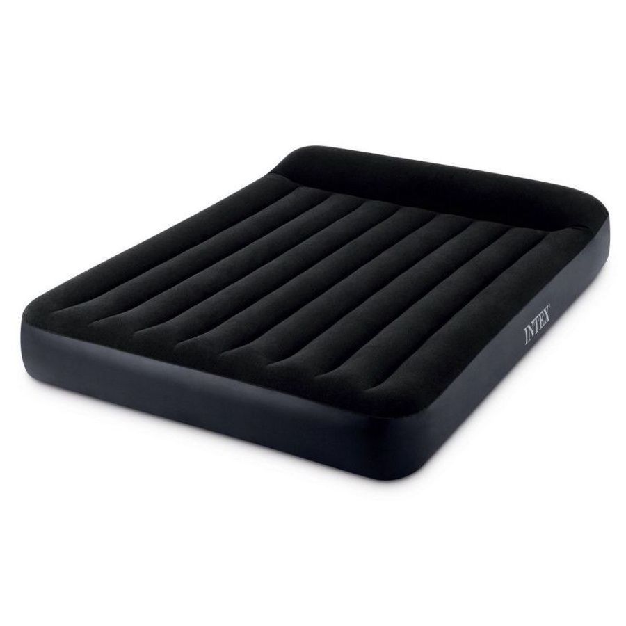 

Надувной матрас Pillow Rest Classic 152х203х25 см с подголовником и встроенным насосом 220, Разноцветный