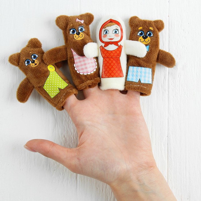фото Кукольный театр «три медведя», набор: 4 персонажа, сценарий milo