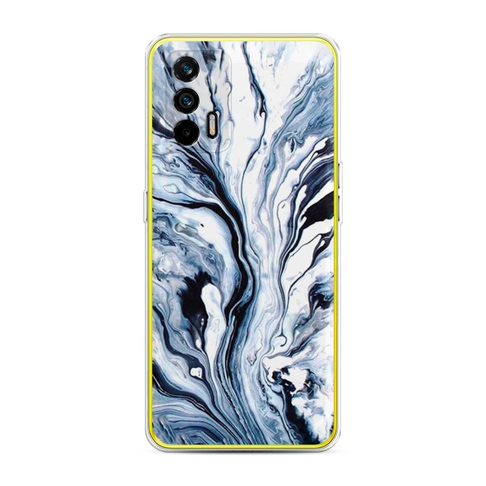 

Чехол Awog на Realme Q3 Pro "Голубой минерал мрамор", Разноцветный, 256550-3