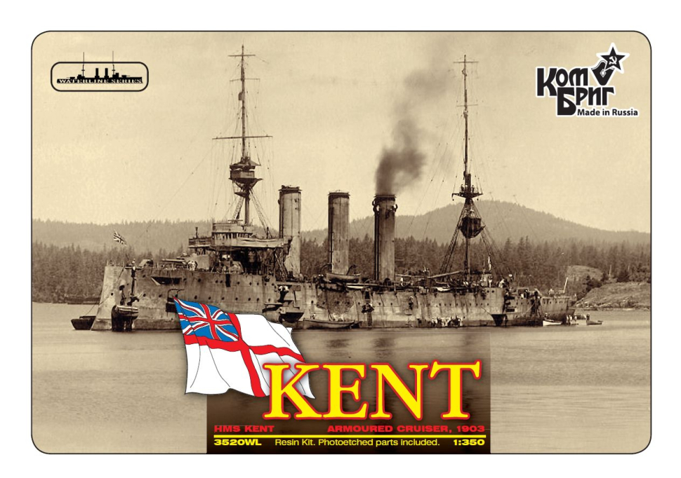 

Сборная Модель Судна Британский Броненосный Крейсер Kent 1903 Г 1 350
