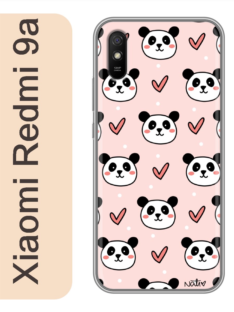 

Чехол на Xiaomi Redmi 9a панда фон 106, Прозрачный, red9azhiv