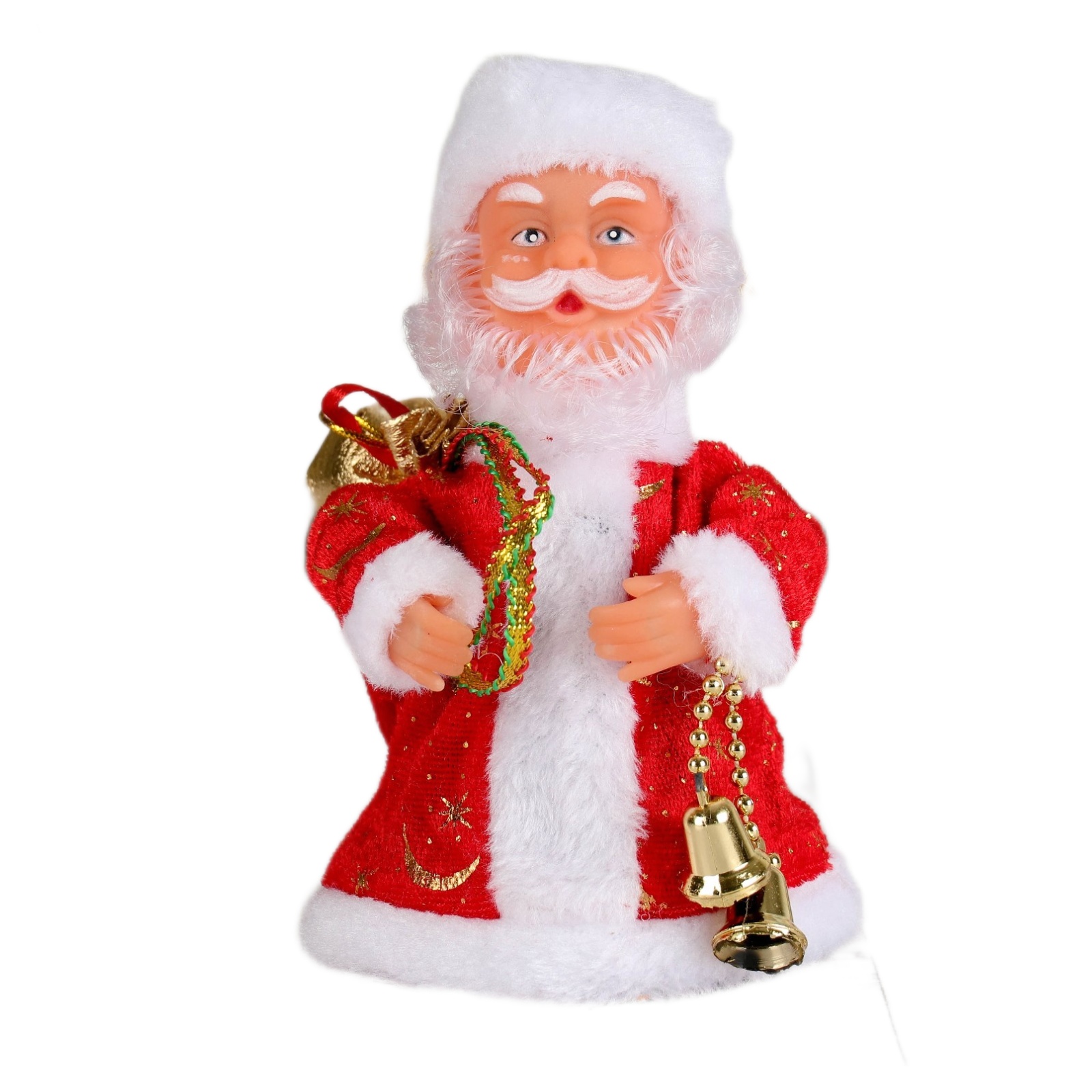 Кукла Зимнее волшебство Дед Мороз Красная шубка с колокольчиком 175 см 827789