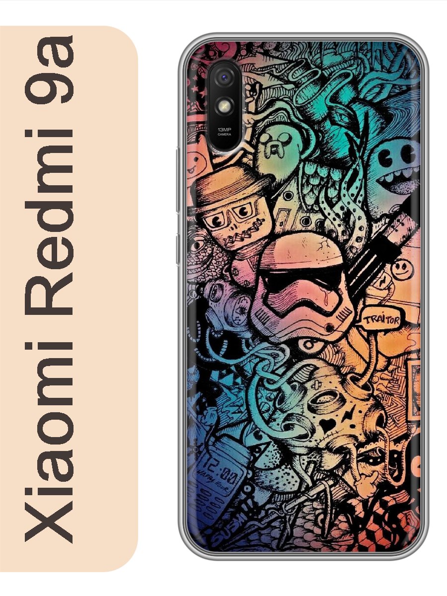 

Чехол на Xiaomi Redmi 9a фон штурмовики 094, Прозрачный, red9akino