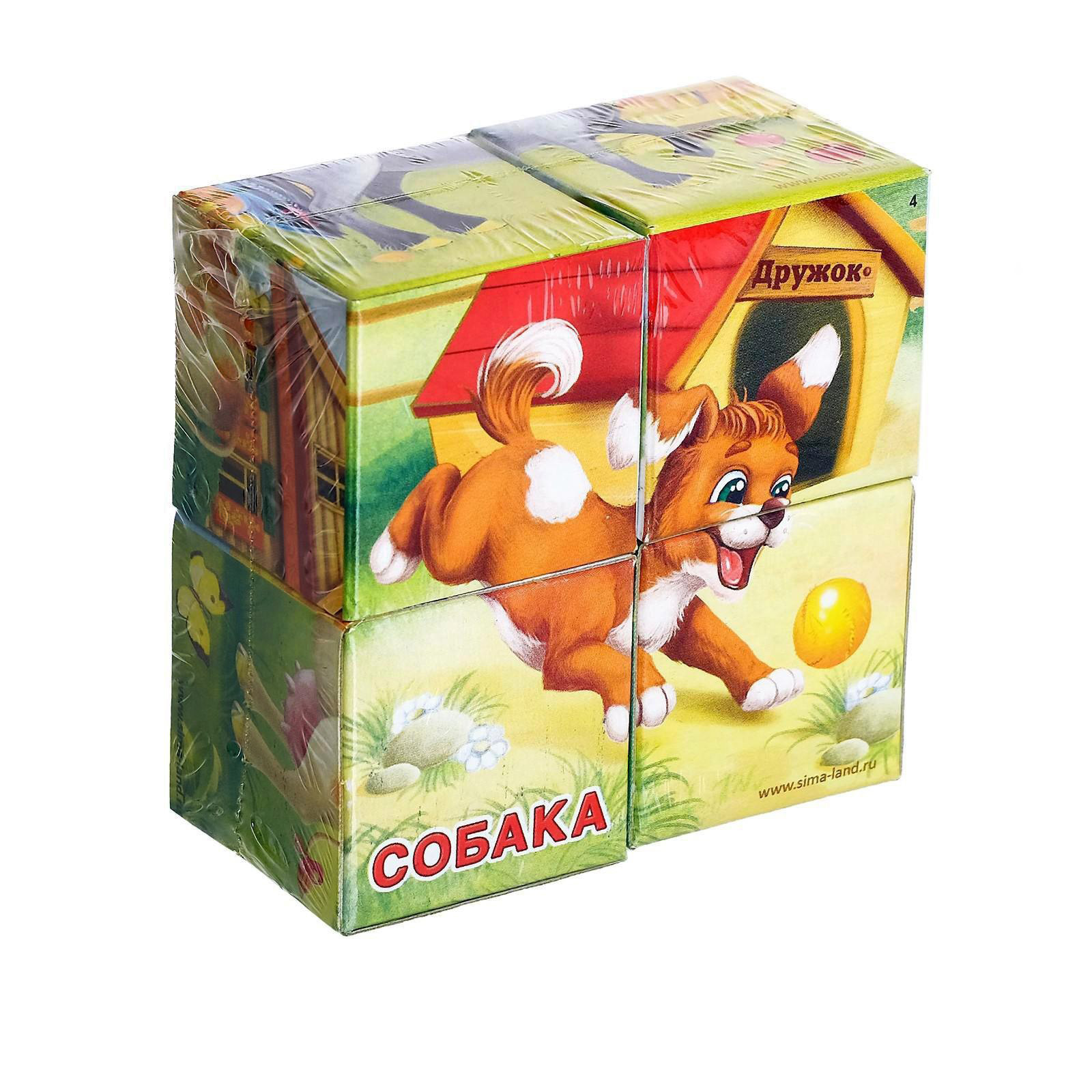 

Кубики Айрис-пресс 4 шт. Домашние животные 4759034