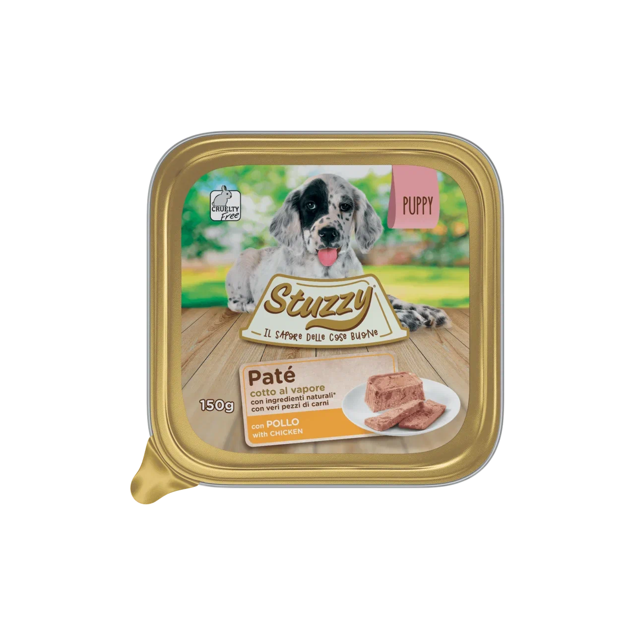 

Влажный корм для щенков STUZZY PATE Курица, паштет с кусочками мяса 22 шт, 150 г