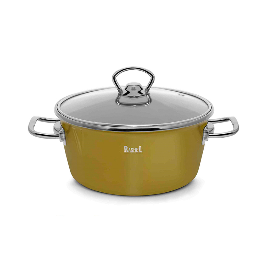 

Кастрюля с крышкой Rashel, эмалированная, 2,1 л, Зеленый, MRSH-Кастрюли1-37