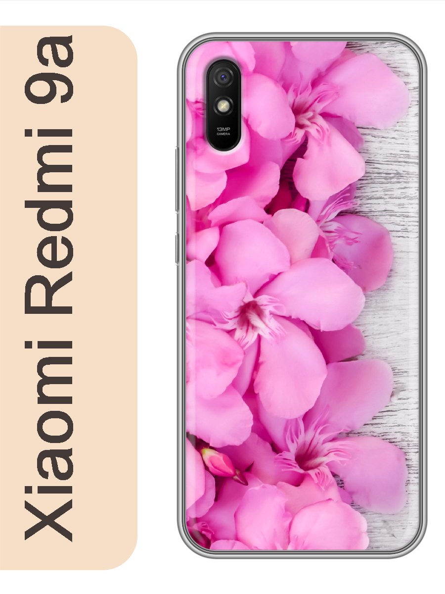 

Чехол на Xiaomi Redmi 9a Розовые цветы 042, Прозрачный, red9asumr