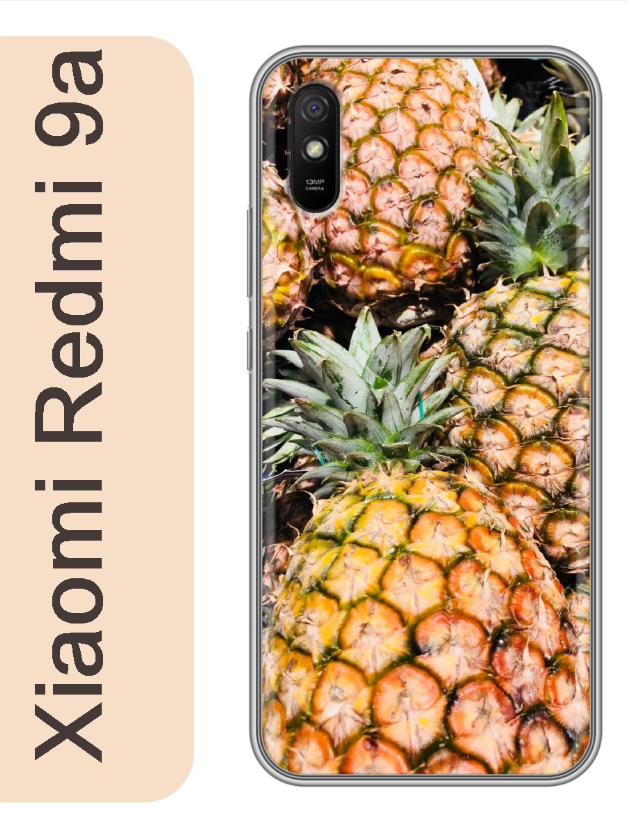 

Чехол на Xiaomi Redmi 9a ананасы 041, red9asumr