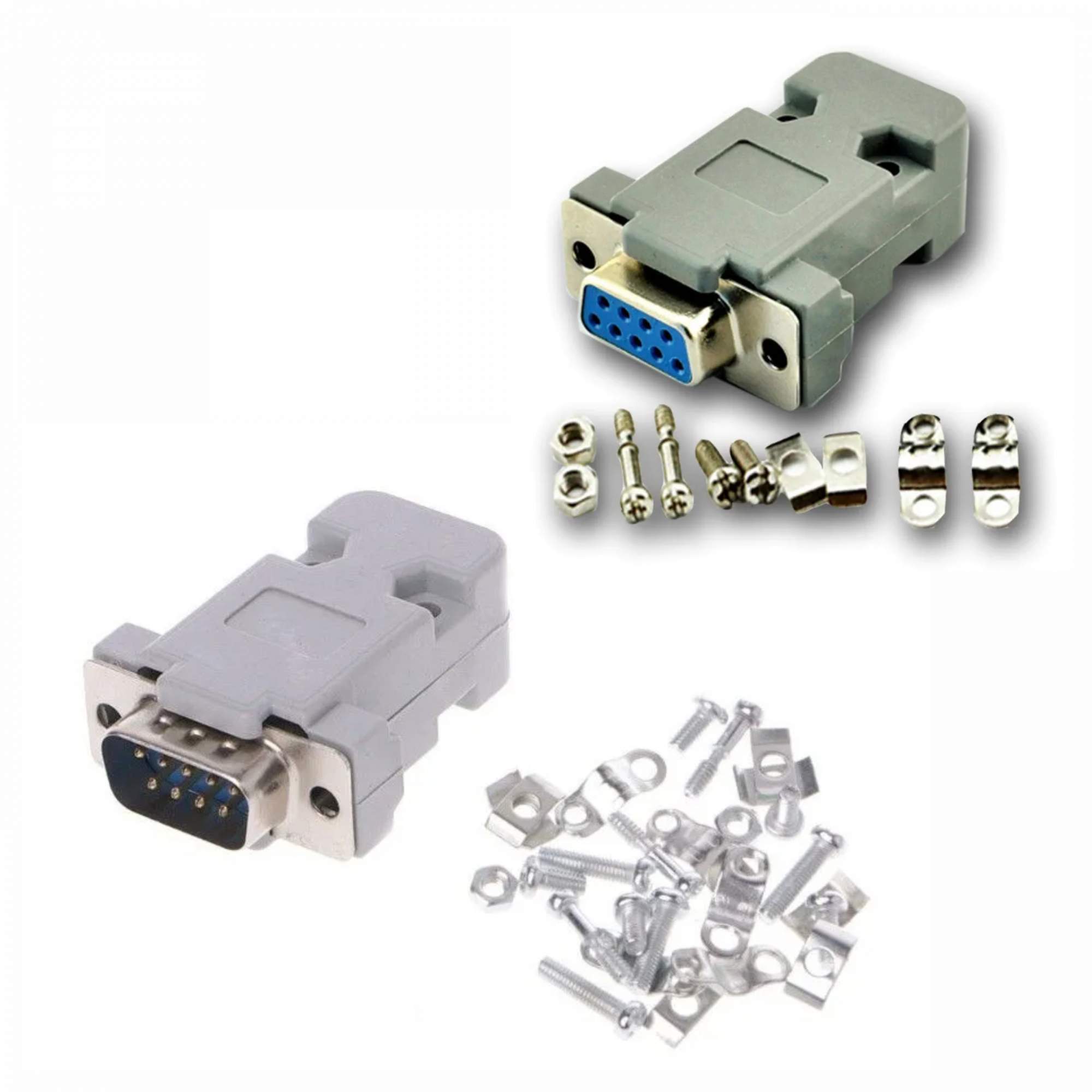 

Разъемы NoBrand DB9F (Female) + DB9M (Male), Серый, DB9F DB9M