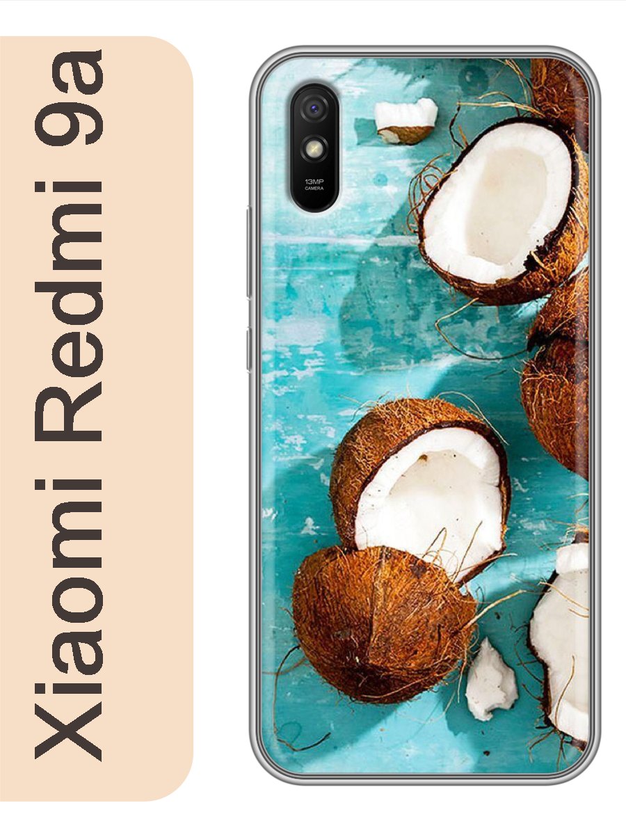 

Чехол на Xiaomi Redmi 9a кокосы 018, Прозрачный, red9asumr