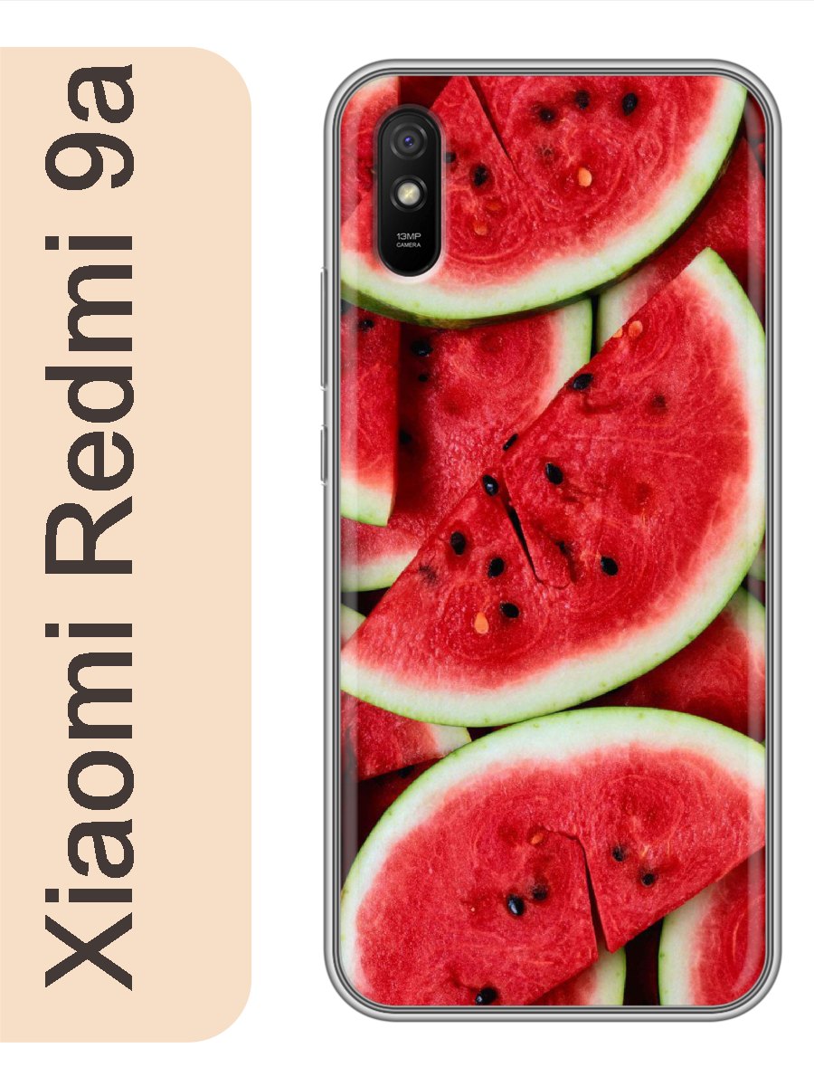 

Чехол на Xiaomi Redmi 9a арбузы 017, Прозрачный, red9asumr