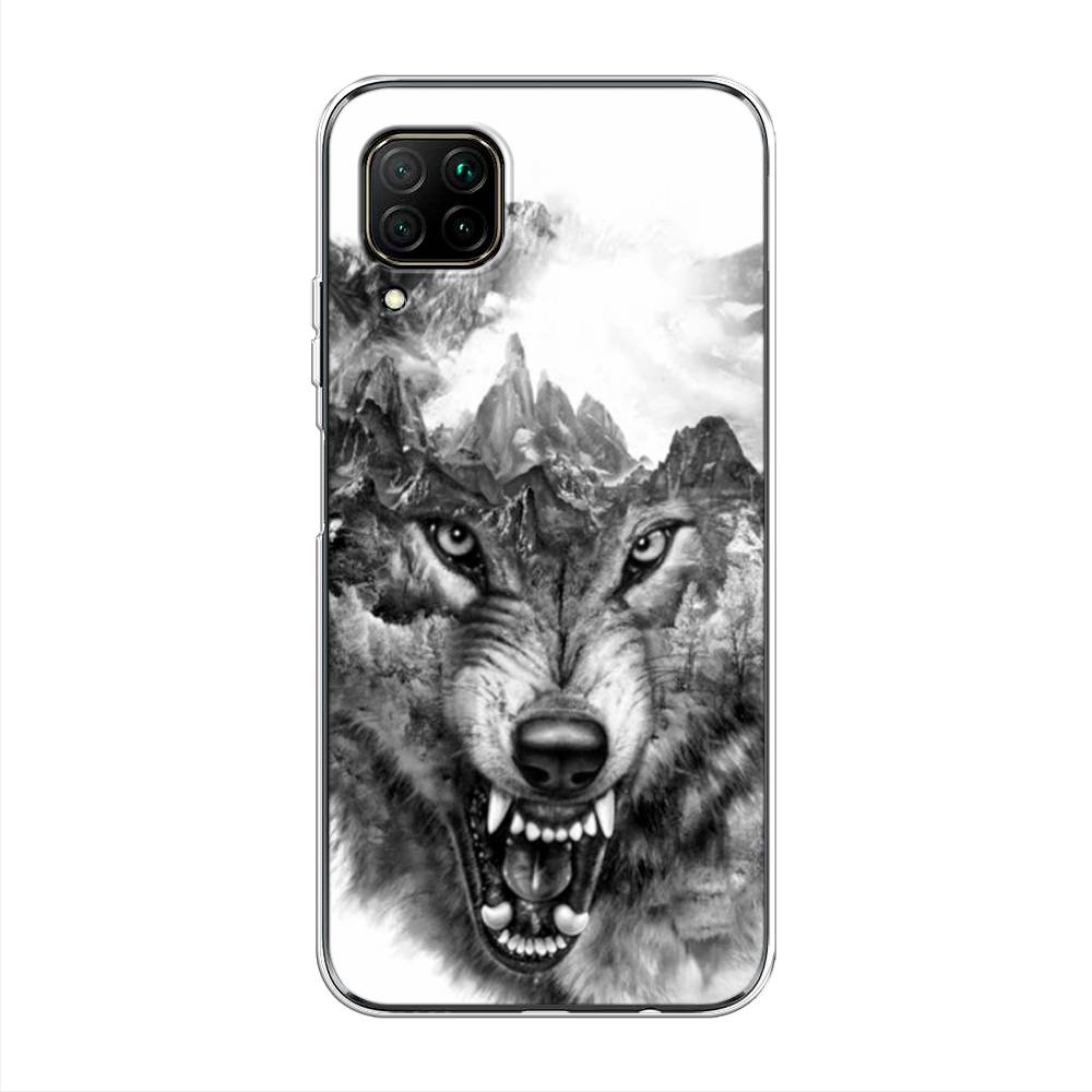 

Чехол Awog на Huawei P40 Lite "Волк в горах", Серый;белый;бежевый, 611650-1