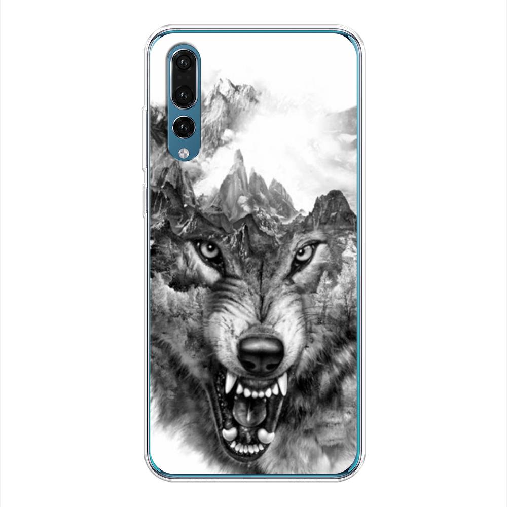 

Чехол Awog на Huawei P20 Pro "Волк в горах", Серый;белый;бежевый, 65050-1