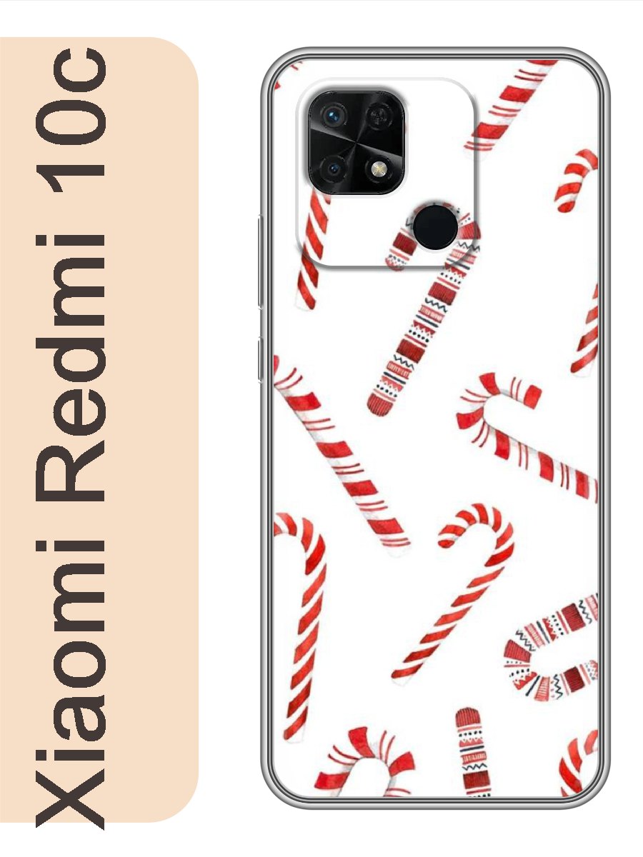 

Чехол на Xiaomi Redmi 10c леденец 369, Прозрачный, red10cnewy