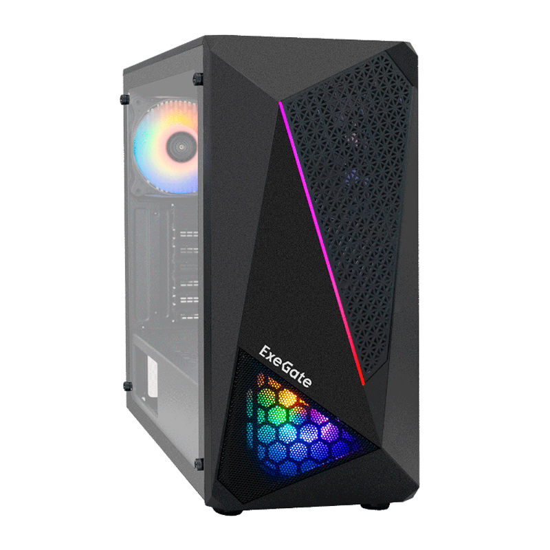 

Корпус компьютерный ExeGate EVO-8225-NPX500 (EX293014RUS) черный, EVO-8225-NPX500