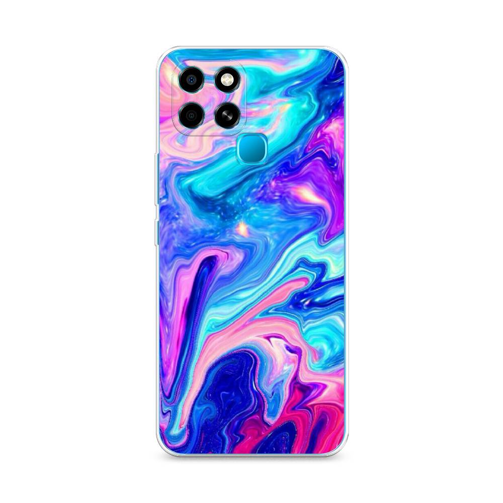 

Чехол Awog на Infinix Smart 6 "Потеки краски", Разноцветный, 3101050-10