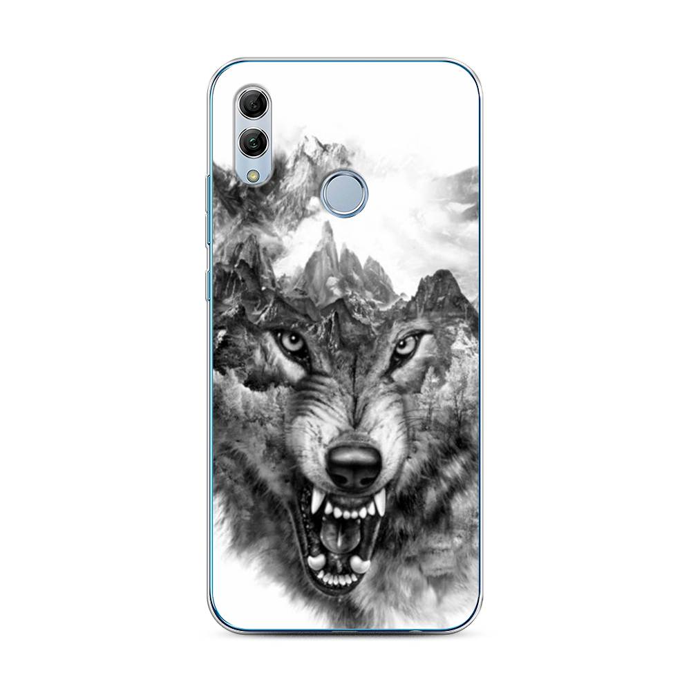 

Чехол Awog на Honor 10 Lite "Волк в горах", Серый;белый;бежевый, 67550-1