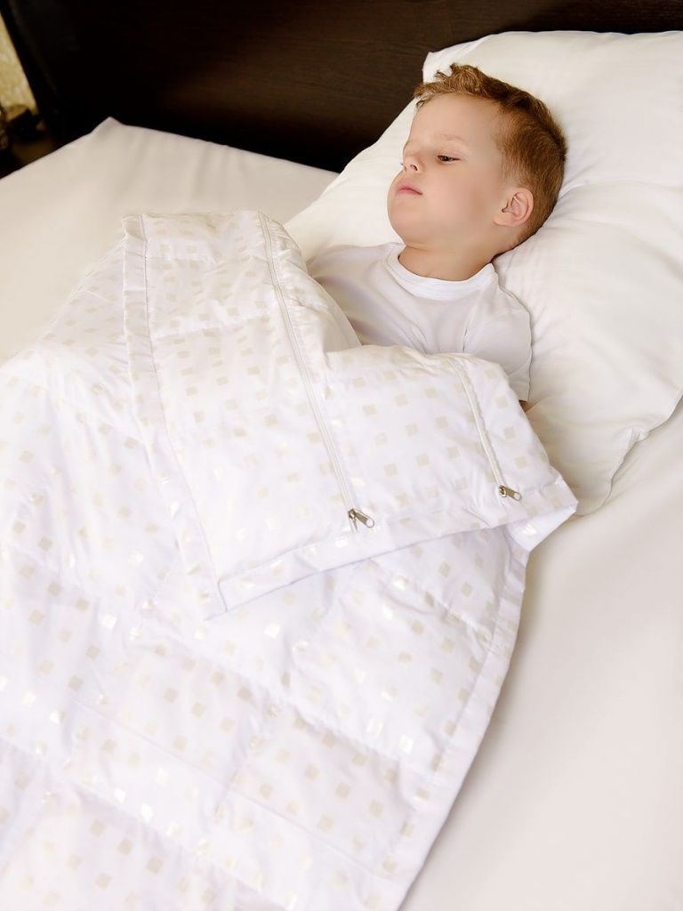 Детское утяжеленное одеяло с гранулами (регулируемое) (90*120 3,1 кг)
