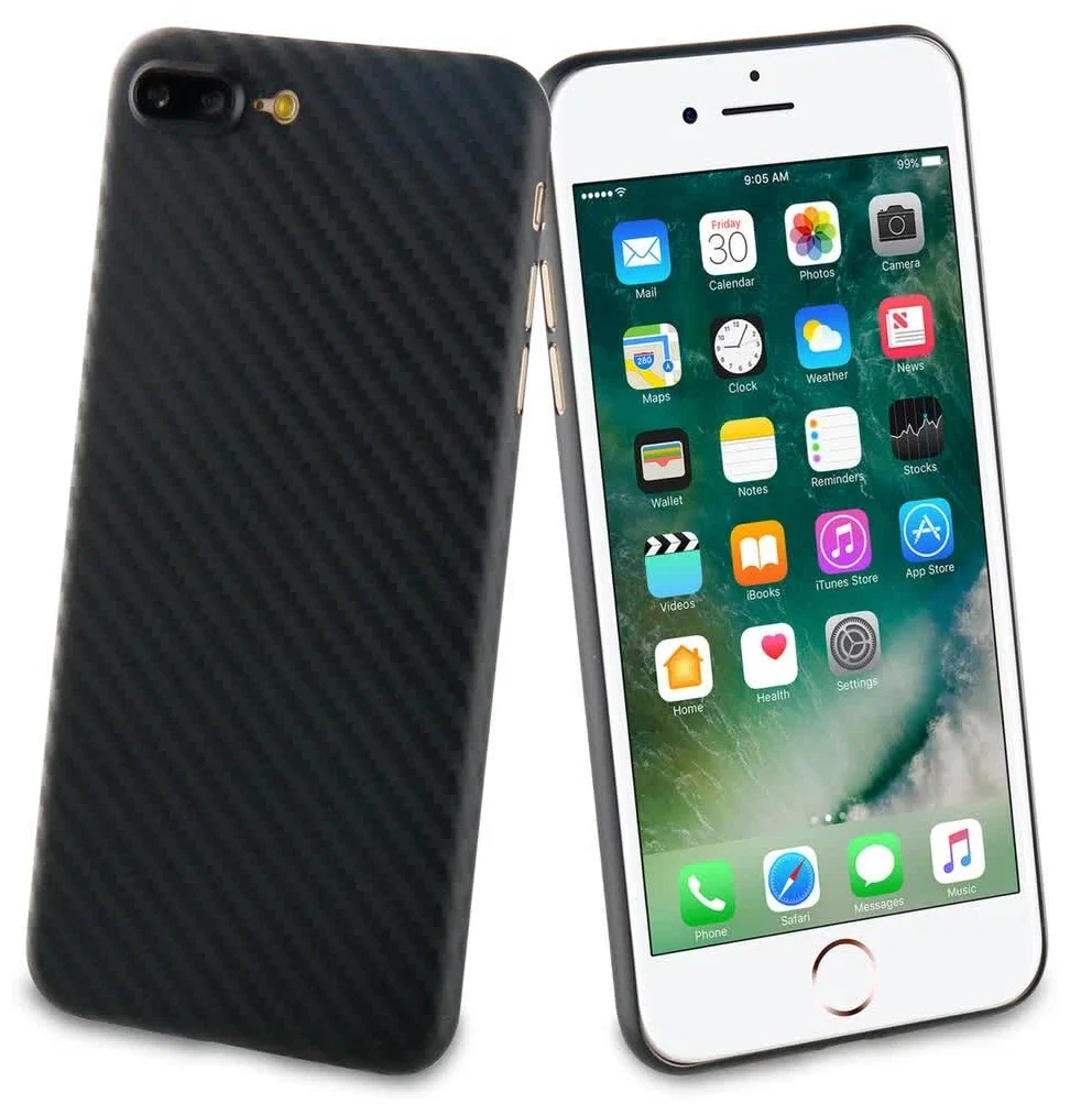 

Чехол-накладка Muvit Carbon Case для Apple iPhone 7/8 Plus MUBKC0952 Black